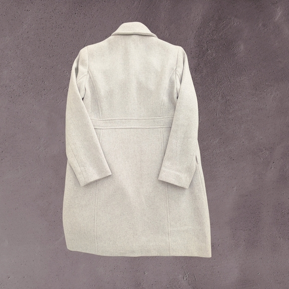 J.Crew Lady Day Coat Wool Blend NWOT Winter Peacoat Size 10 In Soft Grey - Picture 3 of 8